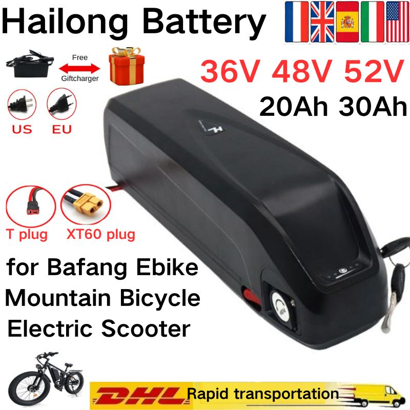 Ebike Battery 48V 20Ah Hailong - Für Hailong Akku 36V 48V 52V